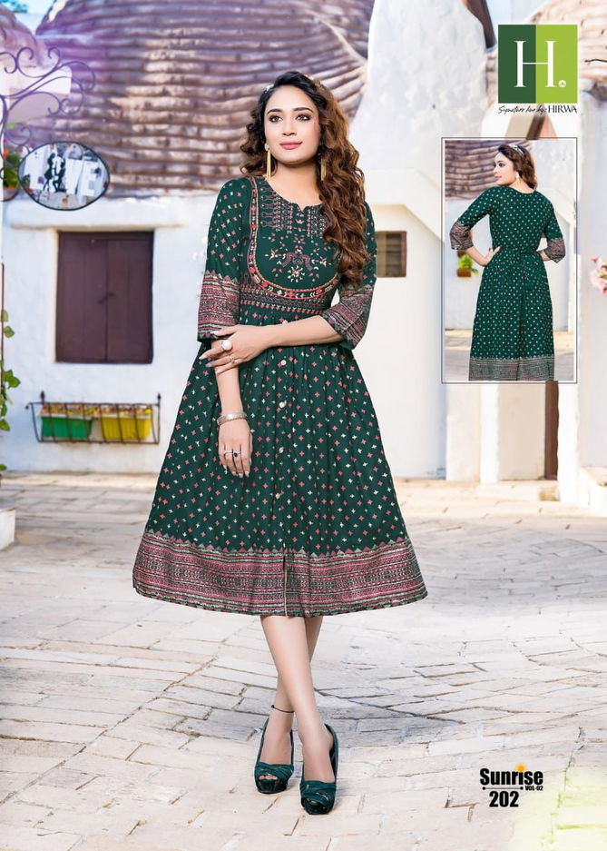 Sunrise Vol 2 By Hirwa Long Kurtis Catalog